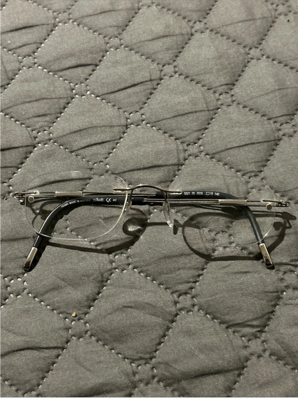 Silhouette Rimless Eyeglasses with Black Temples